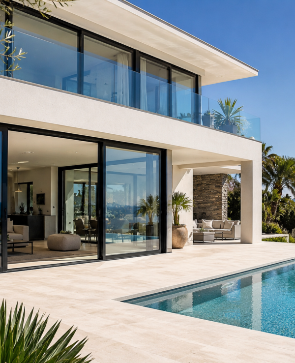 Villa moderne de la Côte d'Azur équipée de grandes fenêtres aluminium