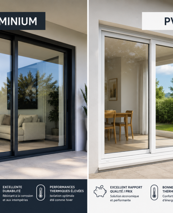 Comparatif fenêtre aluminium et fenêtre PVC à Cannes